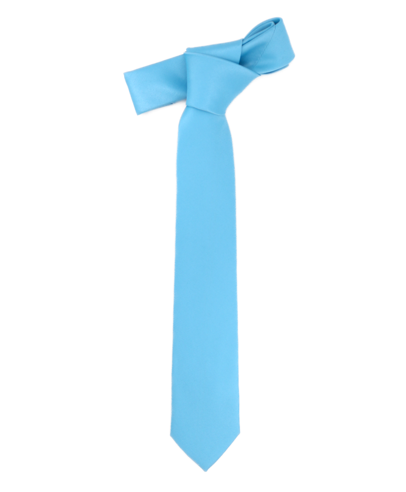 Azur blue plain tie Satin colors HOW TO Accessories for men